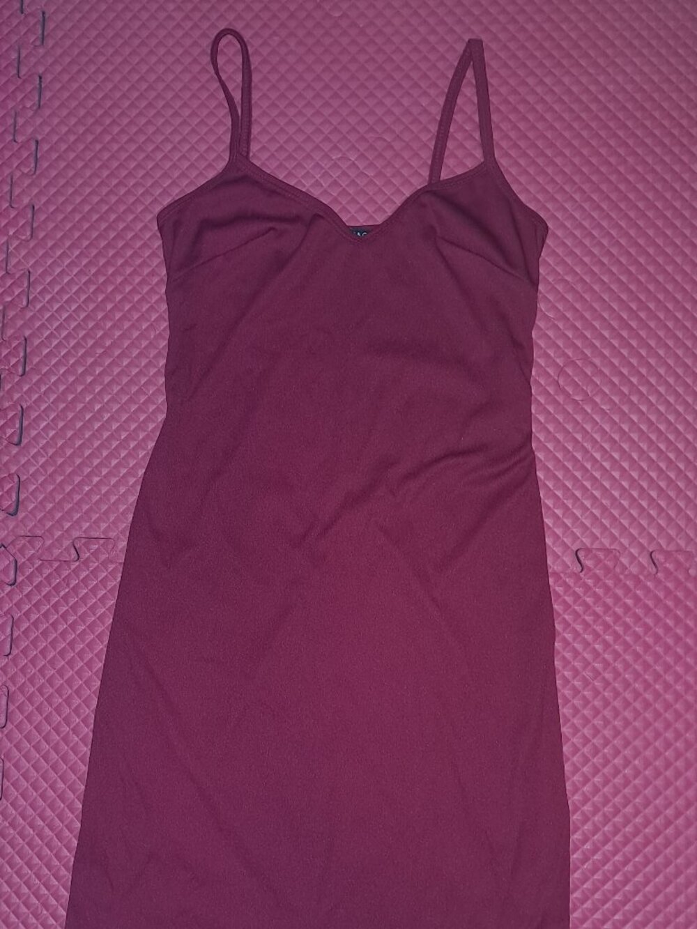 Rampage Light Weight Red Stretch Polyester Strap Dress Asymmetrical Hem